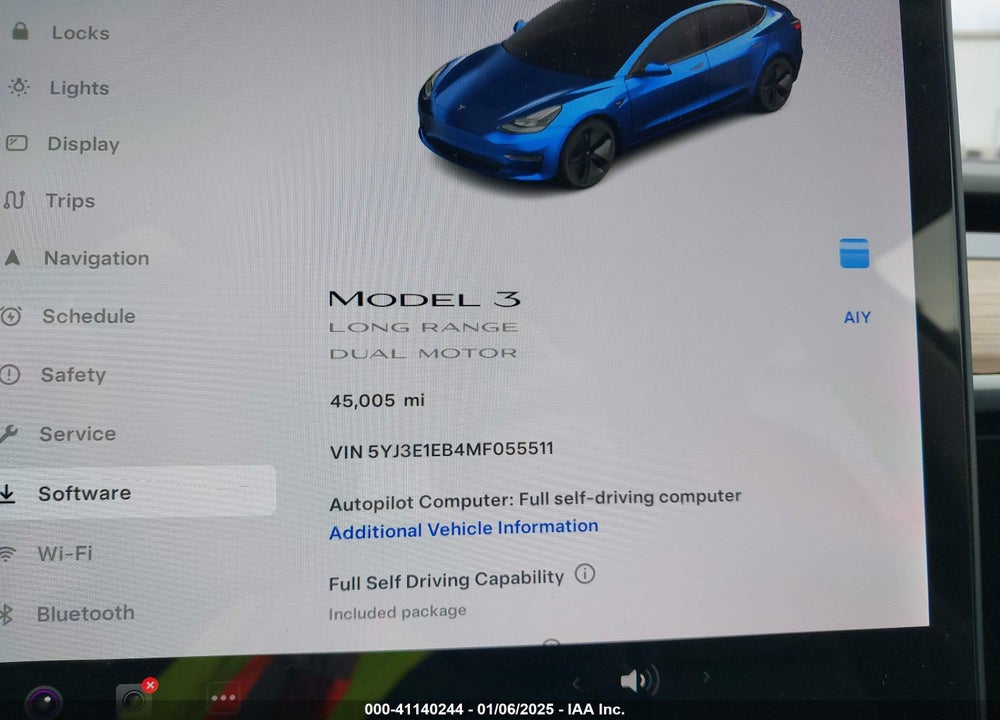 2021 TESLA MODEL 3 VIN: 5YJ3E1EB4MF055511