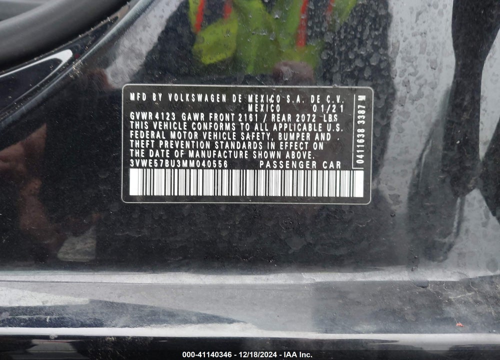 2021 VOLKSWAGEN JETTA 1.4T SEL VIN: 3VWE57BU3MM040556