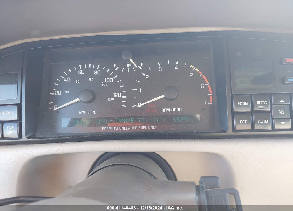 1992 CADILLAC ELDORADO VIN: 1G6EL13B4NU630087
