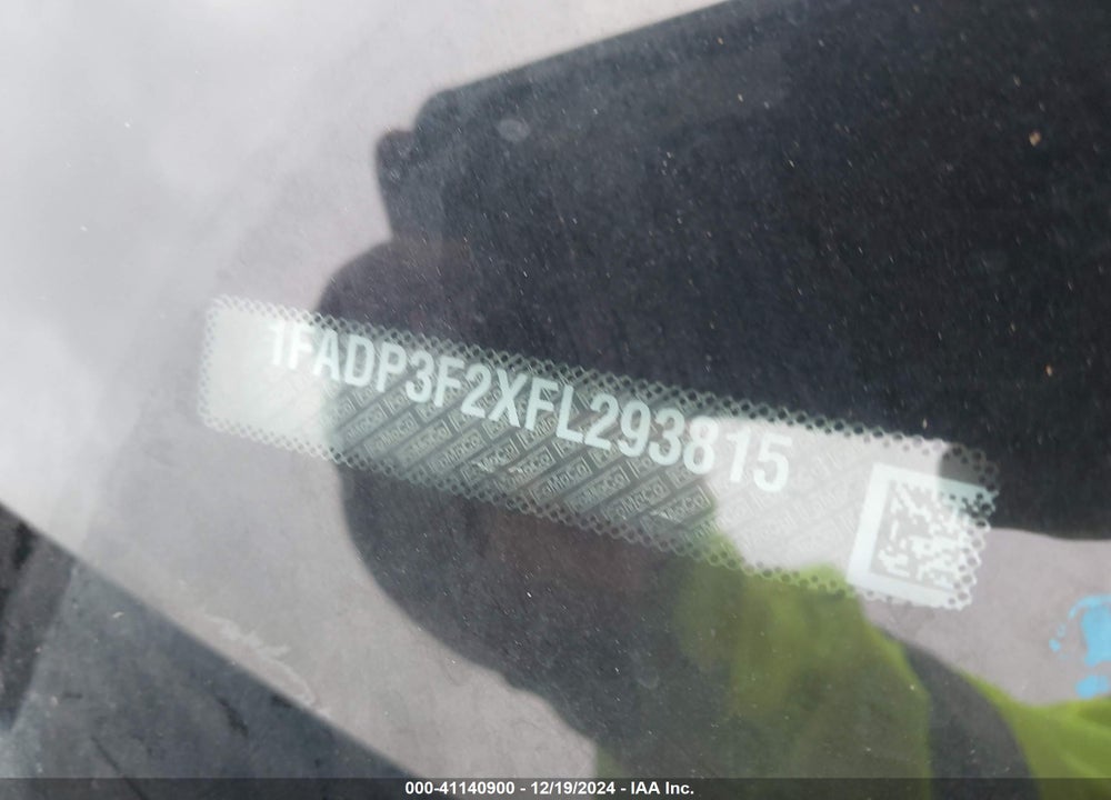 2015 FORD FOCUS SE VIN: 1FADP3F2XFL293815