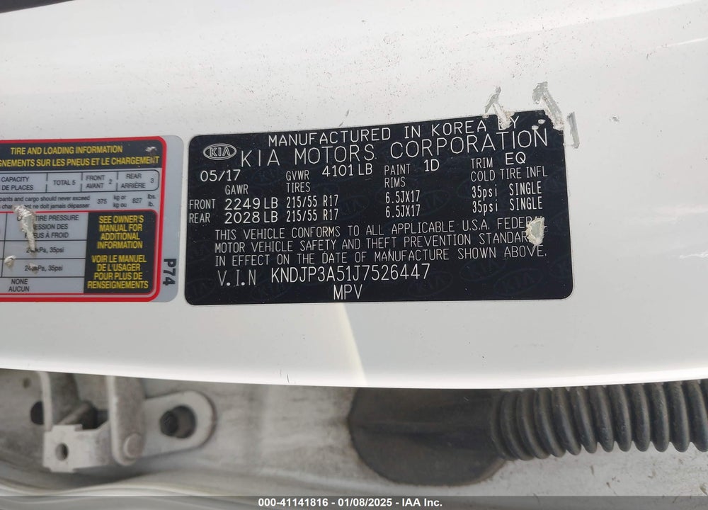 2018 KIA SOUL VIN: KNDJP3A51J7526447