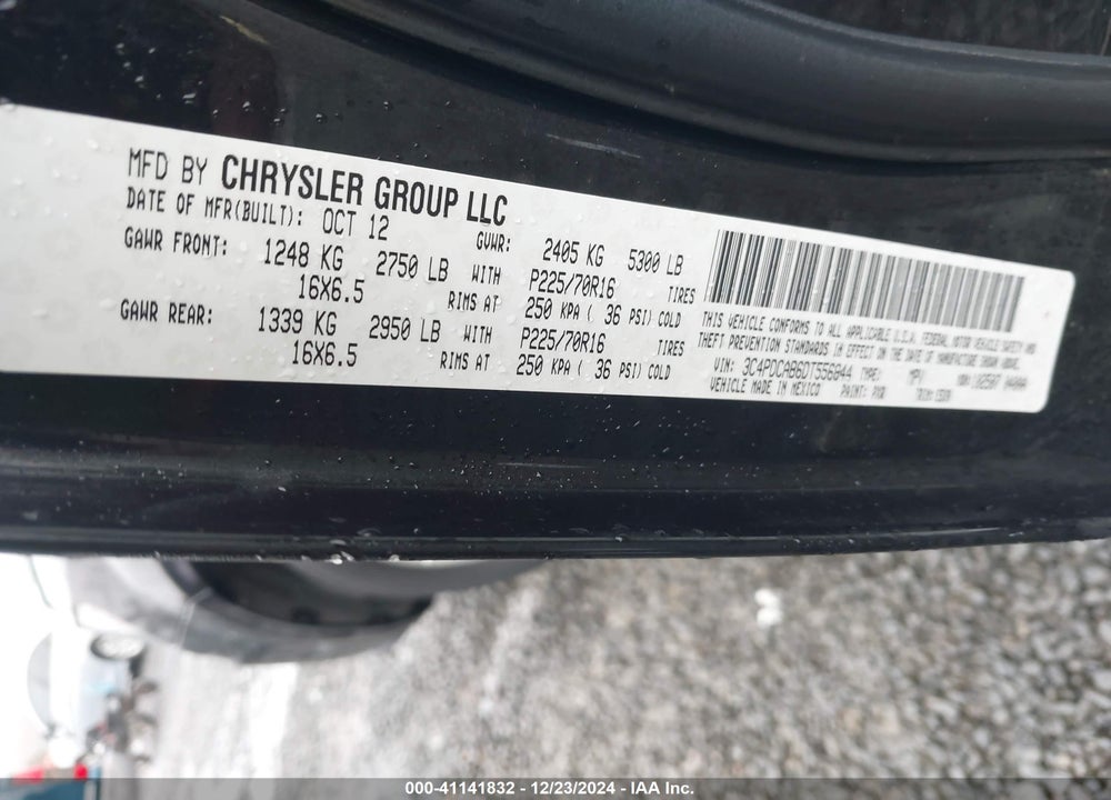 2013 DODGE JOURNEY AMERICAN VALUE PKG VIN: 3C4PDCAB6DT556844
