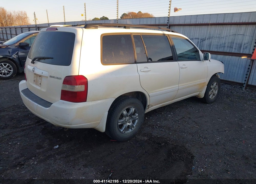 2007 TOYOTA HIGHLANDER V6 VIN: JTEGP21A070131836