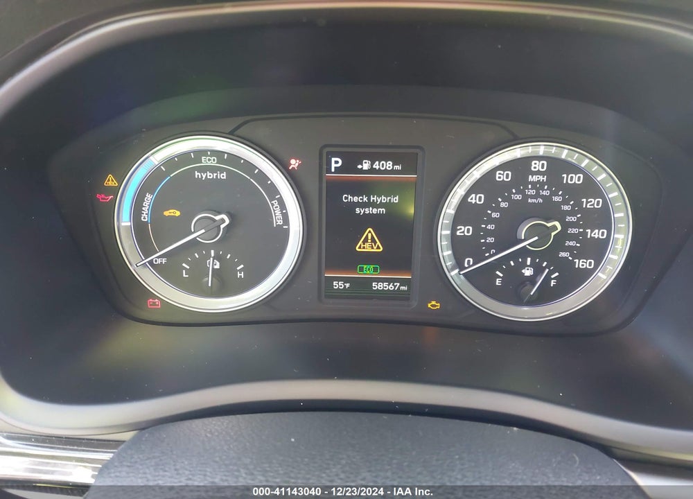 2019 HYUNDAI SONATA HYBRID LIMITED VIN: KMHE34L38KA088055