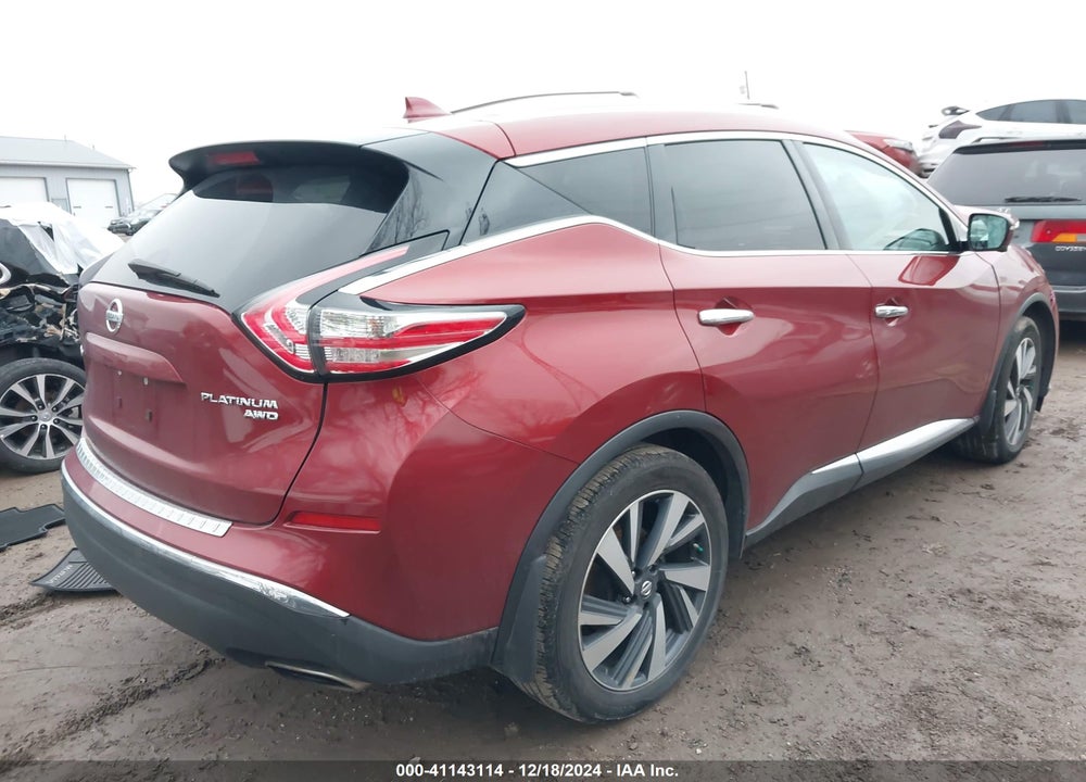 2016 NISSAN MURANO PLATINUM VIN: 5N1AZ2MH3GN163806