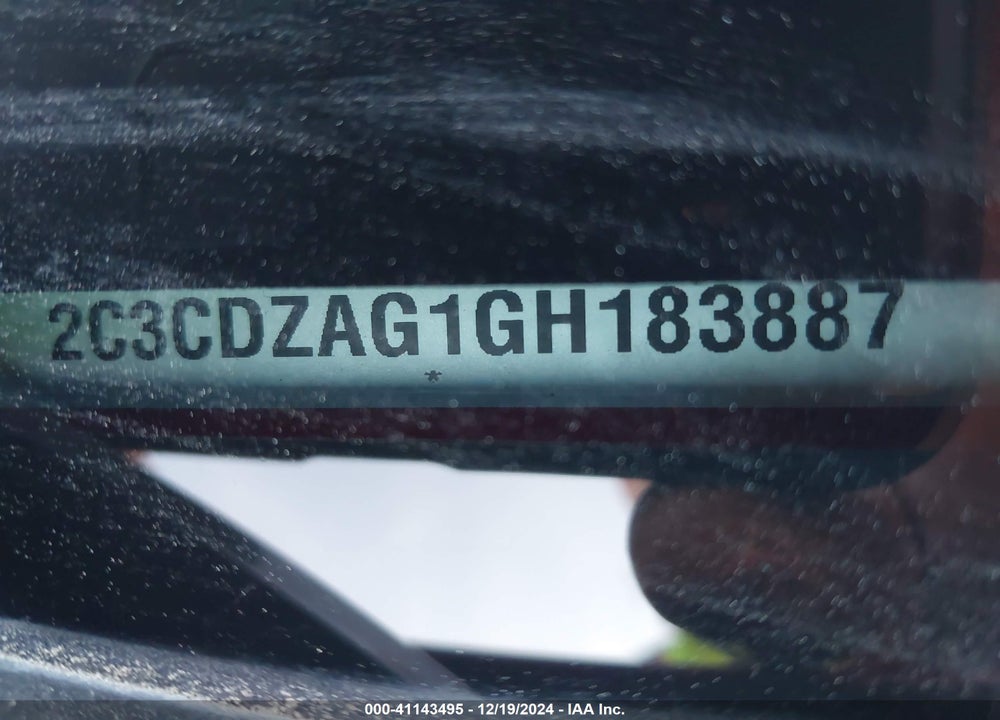 2016 DODGE CHALLENGER VIN: 2C3CDZAG1GH183887
