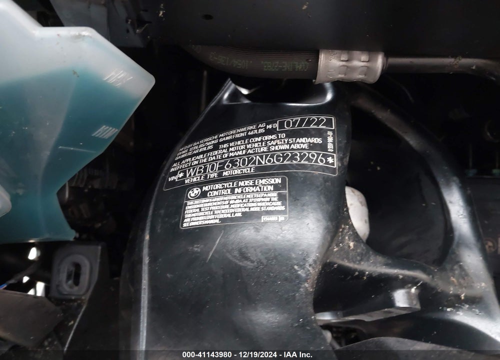 2022 BMW K1600 B VIN: WB10F6302N6G23296