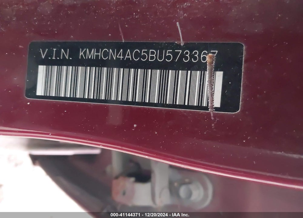 2011 HYUNDAI ACCENT VIN: KMHCN4AC5BU573367