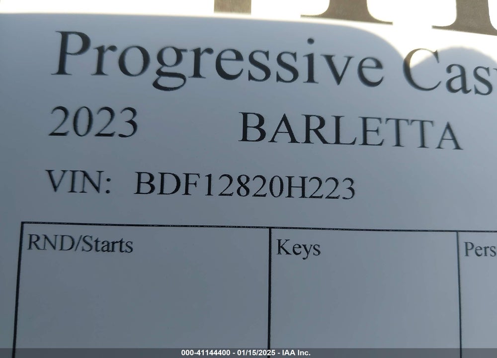 2023 BARLETTA PONTOON VIN: BDF12820H223