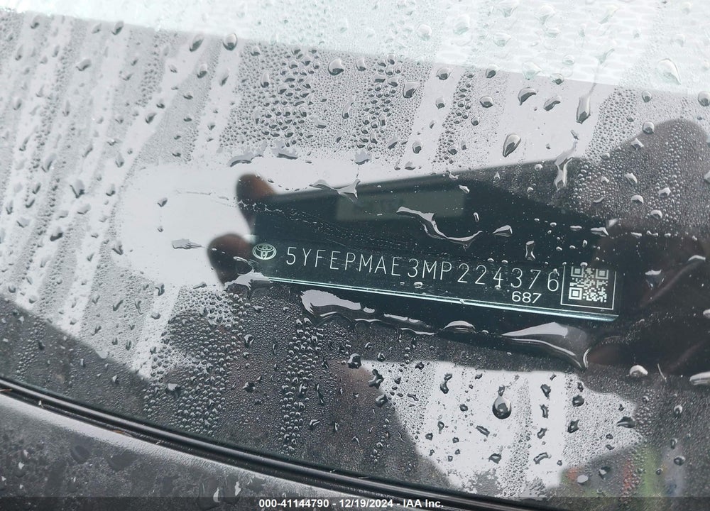 2021 TOYOTA COROLLA LE VIN: 5YFEPMAE3MP224376