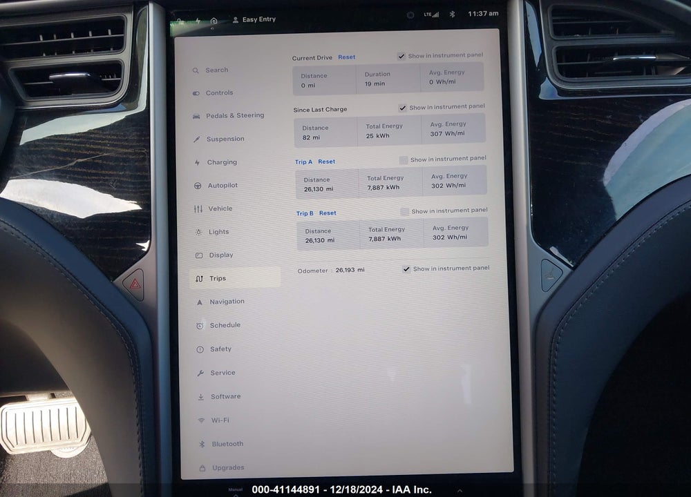 2018 TESLA MODEL S 100D/75D/P100D VIN: 5YJSA1E26JF295615