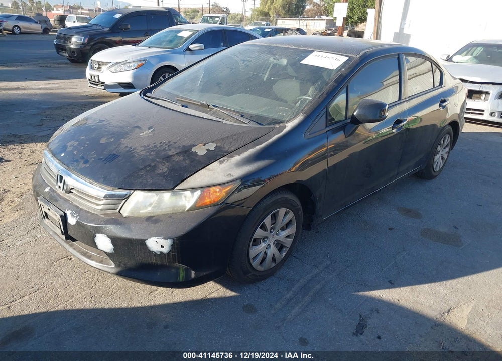 2012 HONDA CIVIC LX VIN: 19XFB2F58CE388464