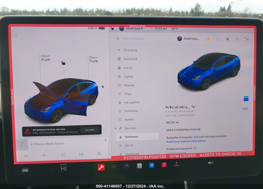 2020 TESLA MODEL Y LONG RANGE DUAL MOTOR ALL-WHEEL DRIVE/PERFORMANCE DUAL MOTOR ALL-WHEEL DRIVE VIN: 5YJYGDEF6LF000139