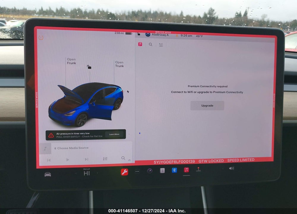 2020 TESLA MODEL Y LONG RANGE DUAL MOTOR ALL-WHEEL DRIVE/PERFORMANCE DUAL MOTOR ALL-WHEEL DRIVE VIN: 5YJYGDEF6LF000139