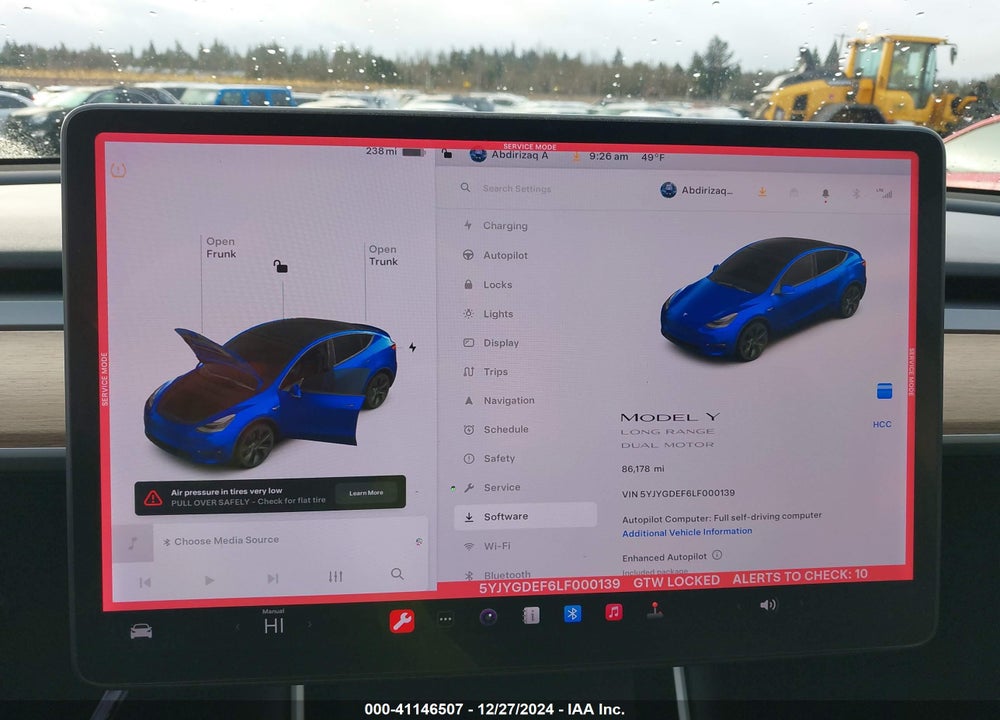 2020 TESLA MODEL Y LONG RANGE DUAL MOTOR ALL-WHEEL DRIVE/PERFORMANCE DUAL MOTOR ALL-WHEEL DRIVE VIN: 5YJYGDEF6LF000139