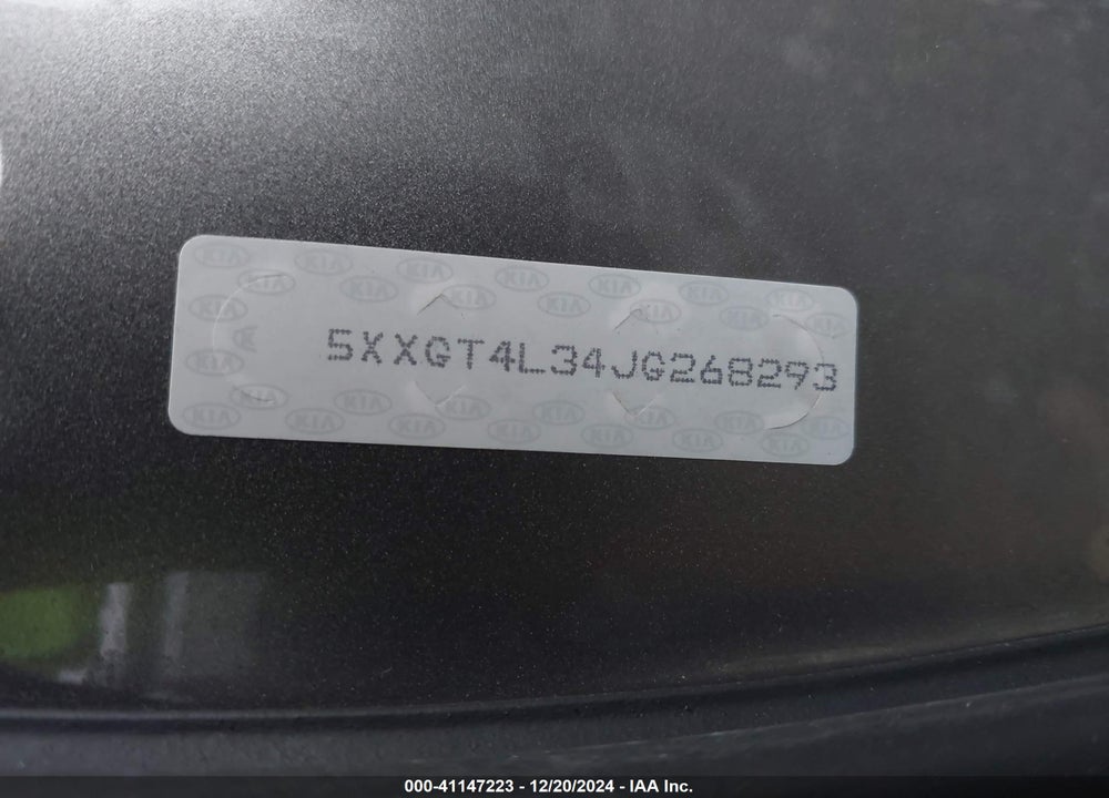 2018 KIA OPTIMA LX VIN: 5XXGT4L34JG268293