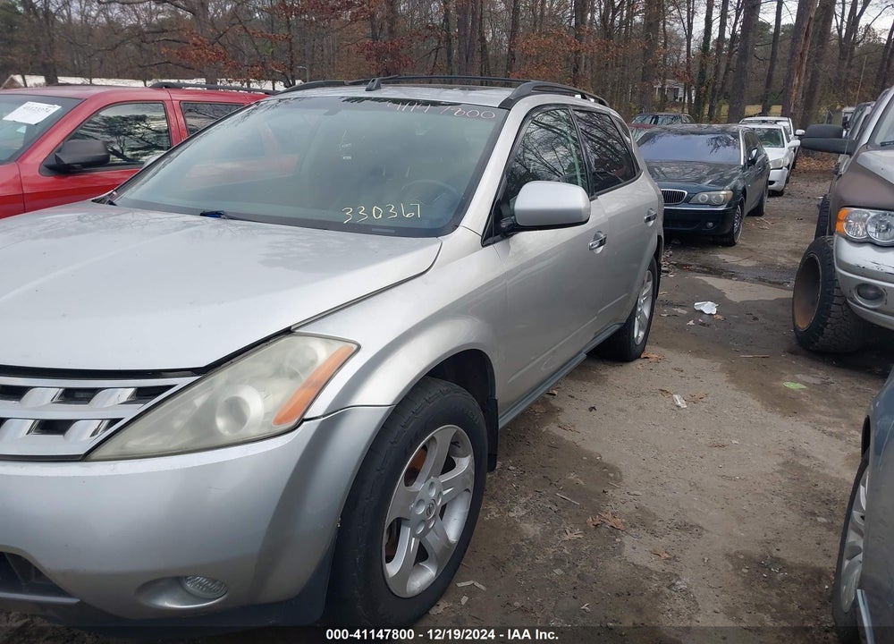 2004 NISSAN MURANO SL VIN: JN8AZ08W14W330367