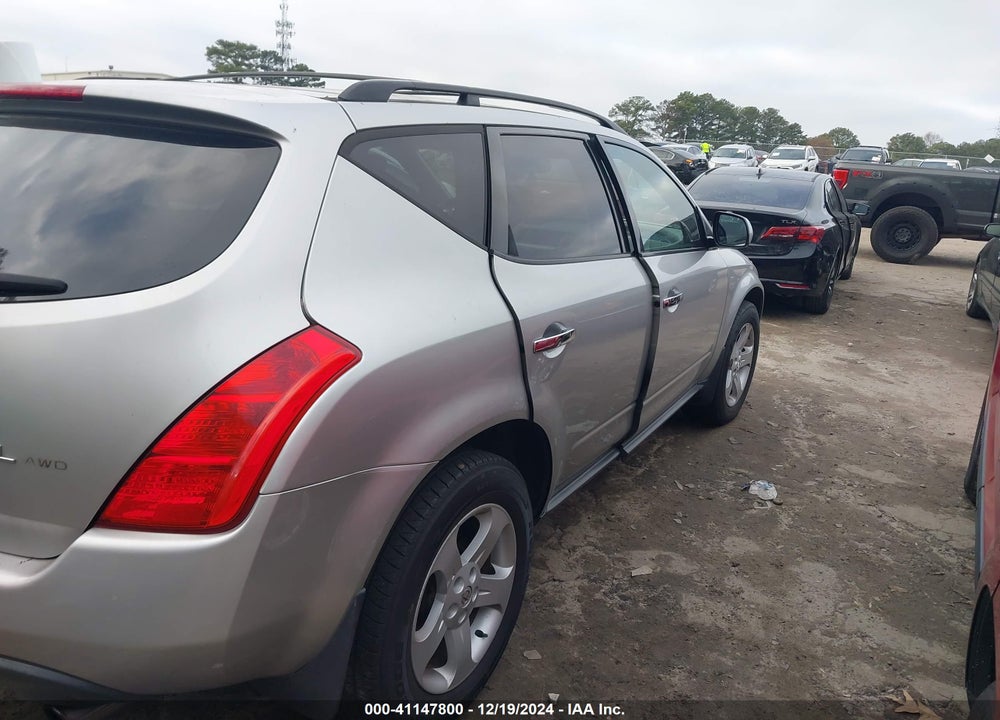 2004 NISSAN MURANO SL VIN: JN8AZ08W14W330367