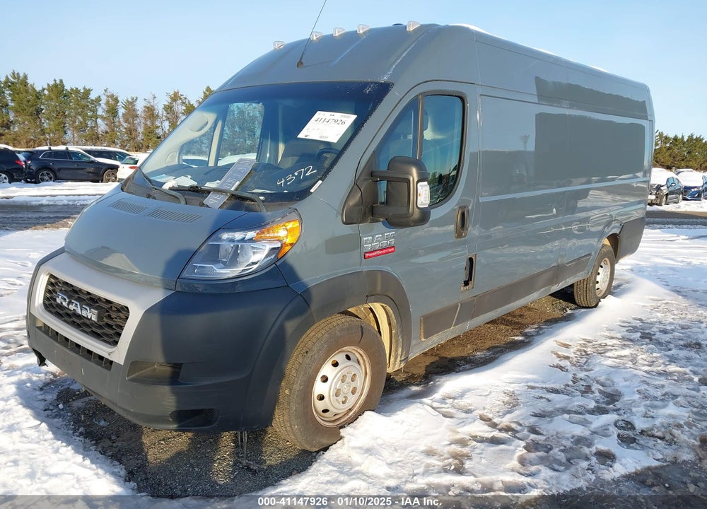 2019 RAM PROMASTER 3500 CARGO VAN HIGH ROOF 159 WB EXT VIN: 3C6URVJG3KE564372