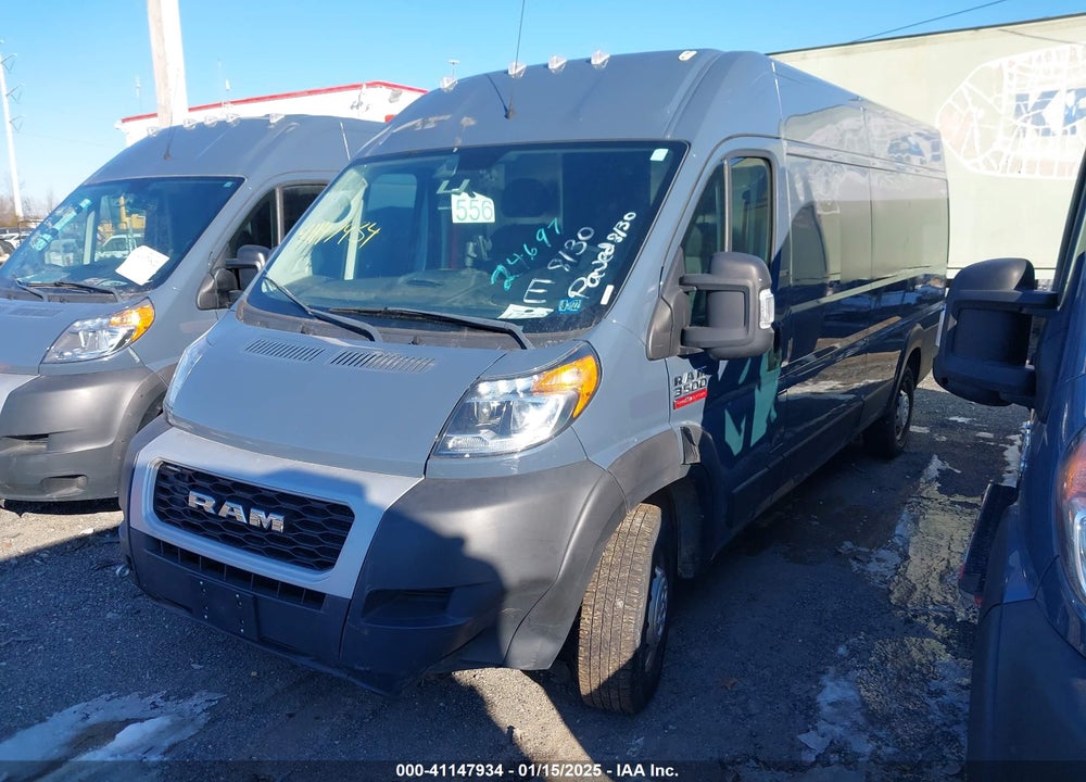 2020 RAM PROMASTER 3500 CARGO VAN HIGH ROOF 159 WB EXT VIN: 3C6URVJGXLE124697
