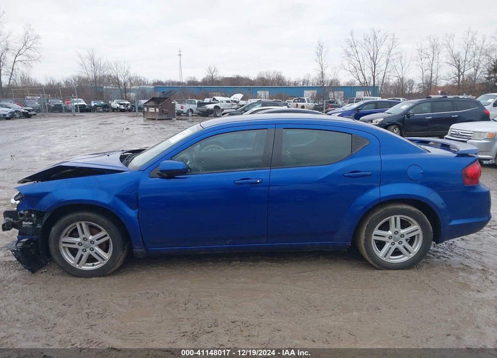 2012 DODGE AVENGER SXT VIN: 1C3CDZCB6CN173875