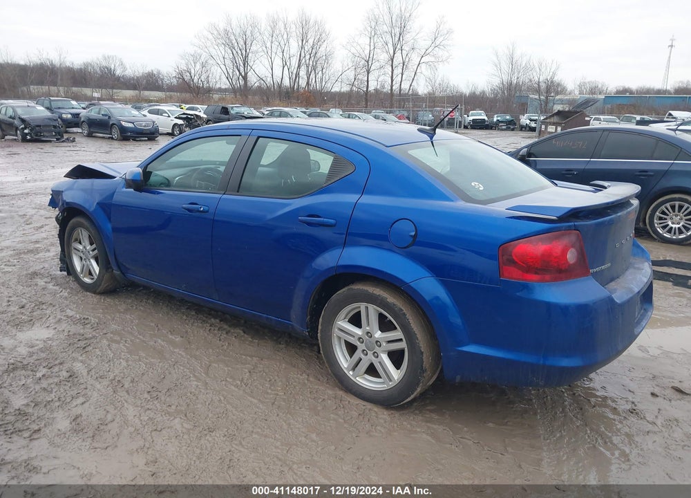 2012 DODGE AVENGER SXT VIN: 1C3CDZCB6CN173875