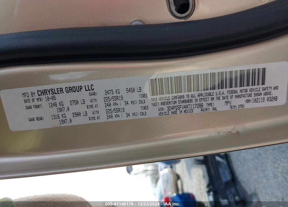 2010 DODGE JOURNEY SXT VIN: 3D4PG5FV4AT117288
