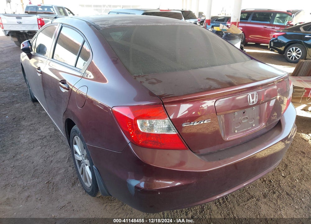 2012 HONDA CIVIC EX VIN: 19XFB2F8XCE334240