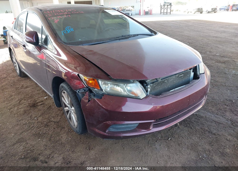 2012 HONDA CIVIC EX VIN: 19XFB2F8XCE334240