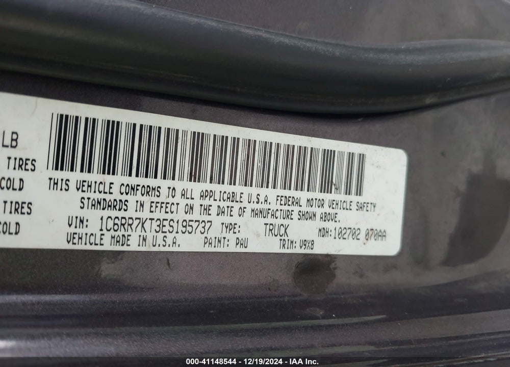 2014 RAM 1500 EXPRESS VIN: 1C6RR7KT3ES195737