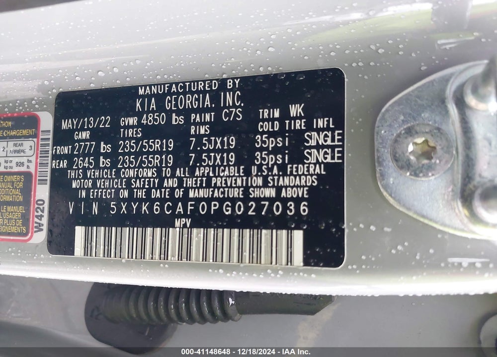 2023 KIA SPORTAGE X LINE VIN: 5XYK6CAF0PG027036