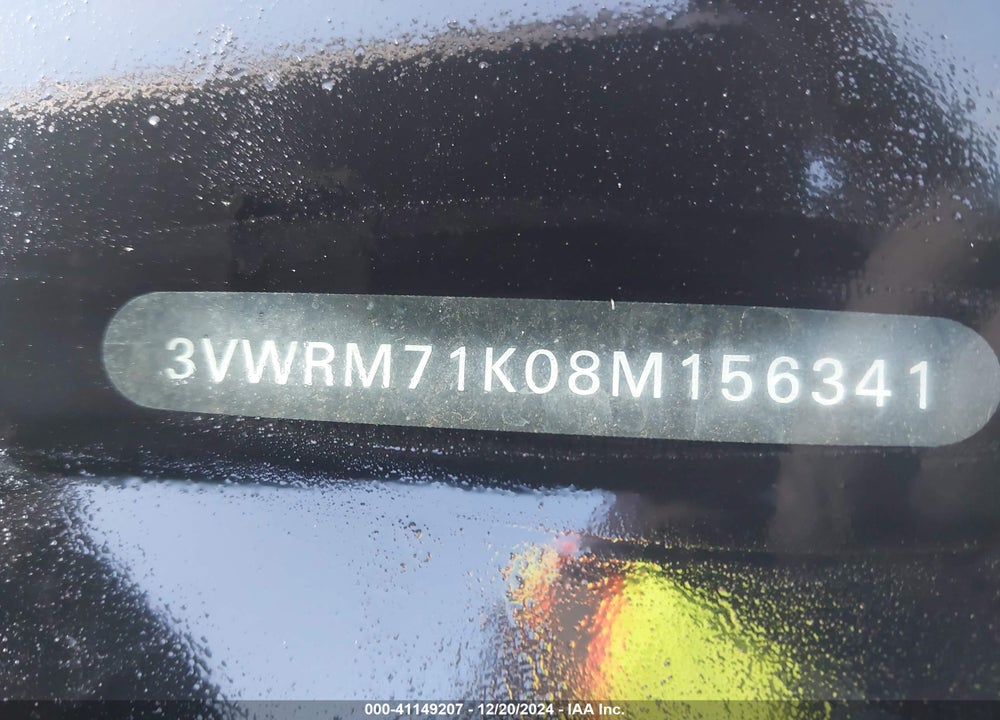 2008 VOLKSWAGEN JETTA SE/SEL VIN: 3VWRM71K08M156341