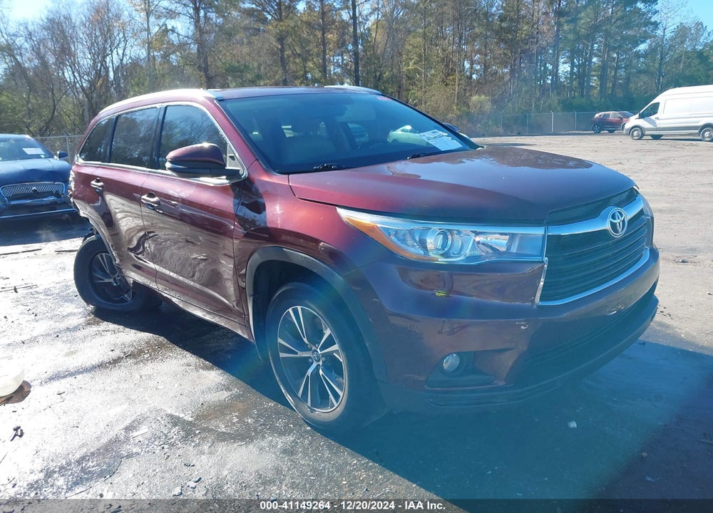2016 TOYOTA HIGHLANDER XLE V6 VIN: 5TDKKRFH6GS165031