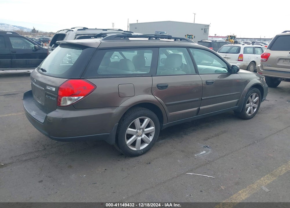 2009 SUBARU OUTBACK 2.5I VIN: 4S4BP61C596314734
