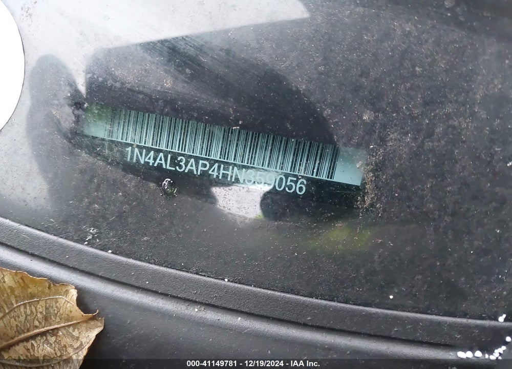 2017 NISSAN ALTIMA VIN: 1N4AL3AP4HN359056