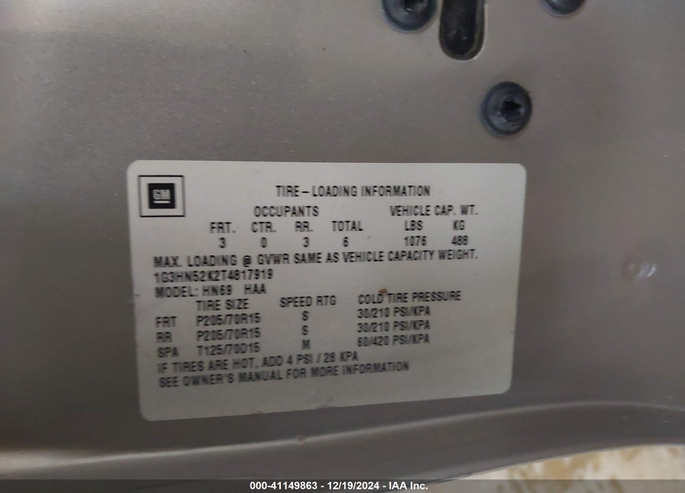 1996 OLDSMOBILE 88 LS VIN: 1G3HN52K2T4817919