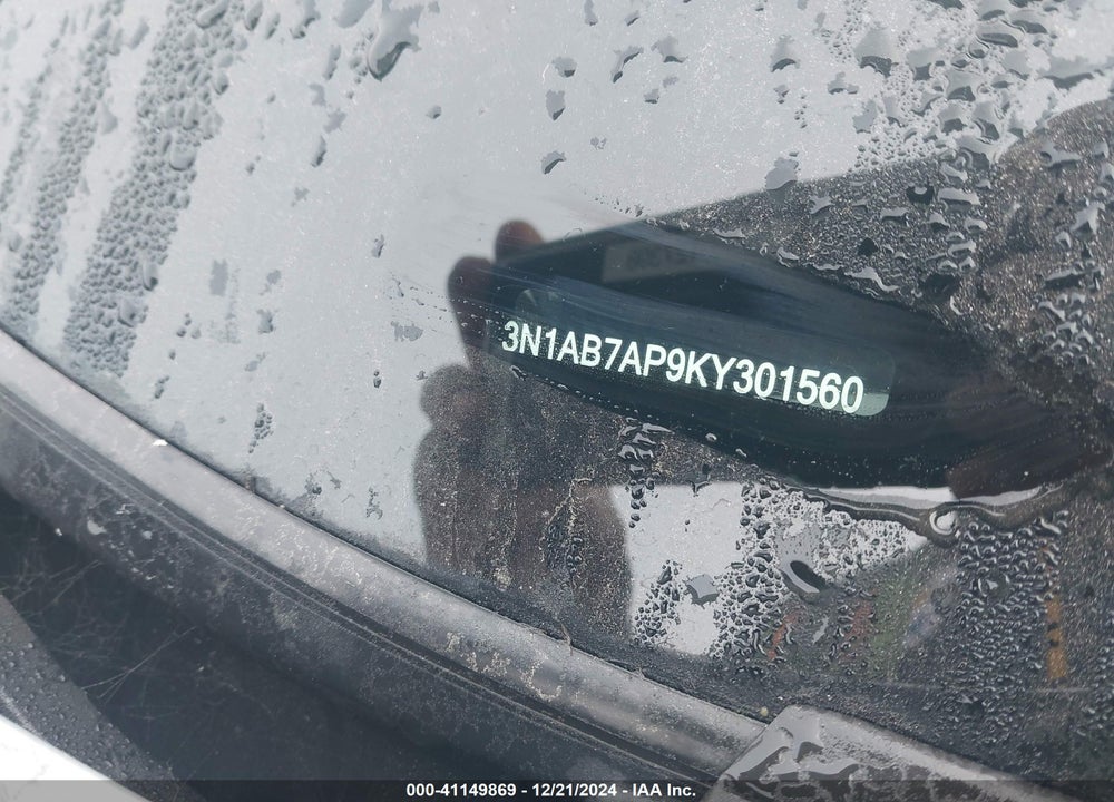 2019 NISSAN SENTRA S VIN: 3N1AB7AP9KY301560
