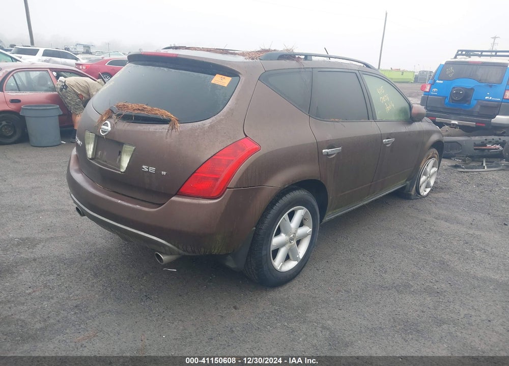 2003 NISSAN MURANO SE VIN: JN8AZ08W13W210437