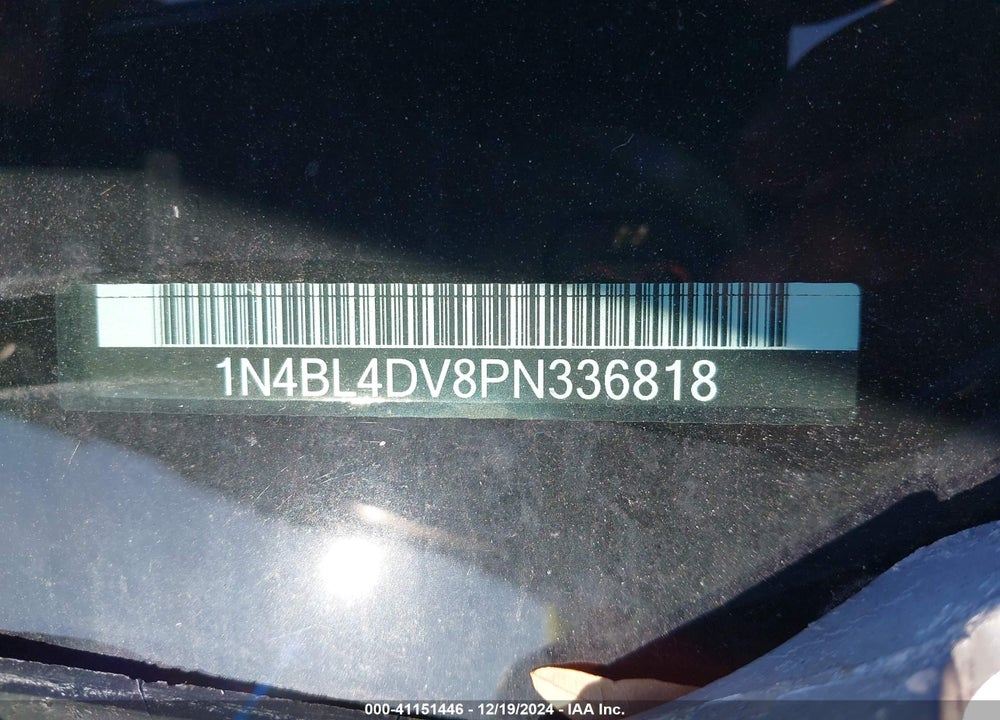 2023 NISSAN ALTIMA SV FWD VIN: 1N4BL4DV8PN336818