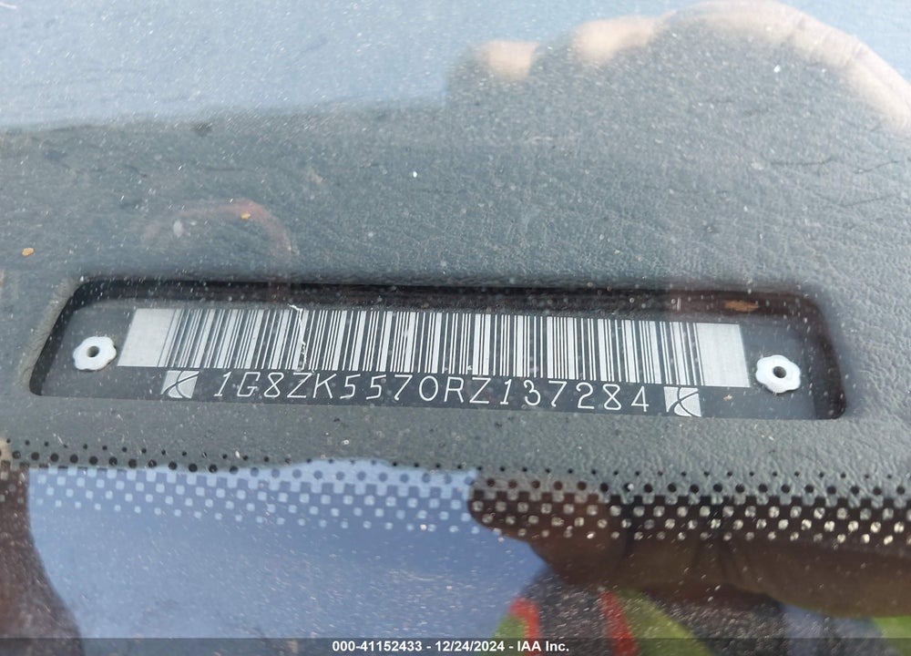 1994 SATURN SL2 VIN: 1G8ZK557ORZ137284