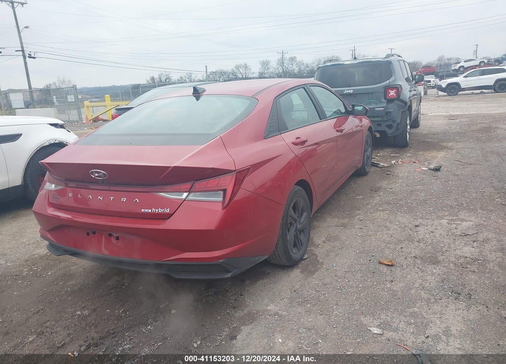 2021 HYUNDAI ELANTRA HYBRID BLUE VIN: KMHLM4AJ2MU011866