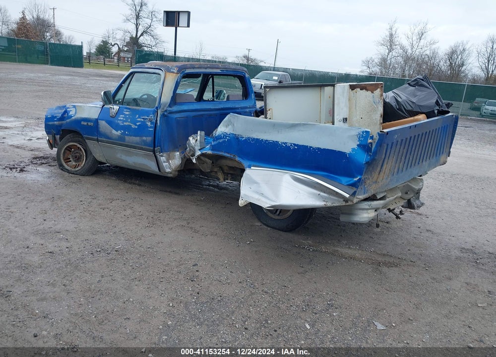 1992 DODGE D-SERIES D150 VIN: 1B7HE16Y5NS602251