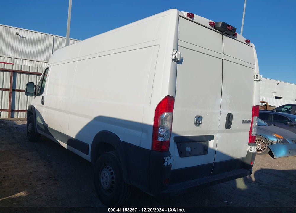 2024 RAM PROMASTER 2500 TRADESMAN HIGH ROOF 159 WB W/PASS SEAT VIN: 3C6LRVDG9RE132273