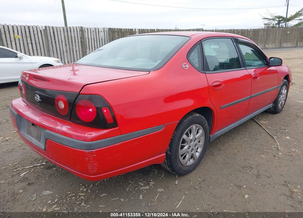 2004 CHEVROLET IMPALA VIN: 2G1WF52E849385536
