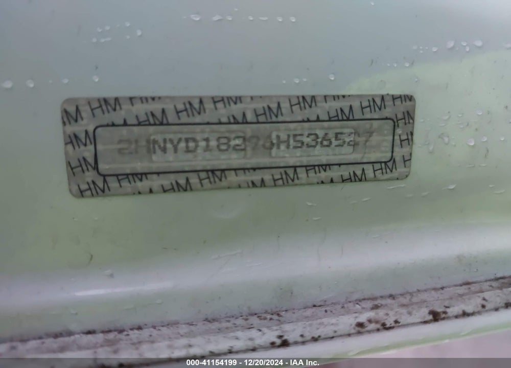 2006 ACURA MDX VIN: 2HNYD18296H536527