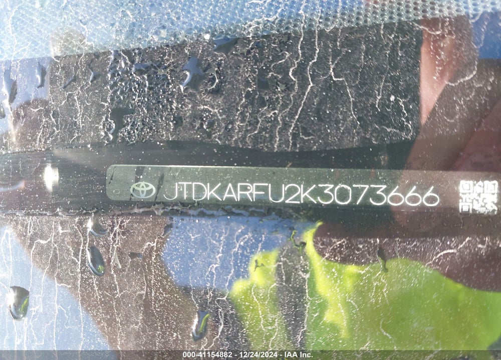 2019 TOYOTA PRIUS LE VIN: JTDKARFU2K3073666