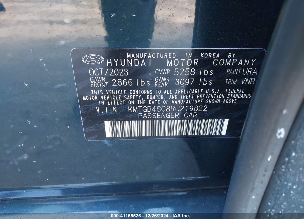2024 GENESIS G80 2.5T AWD VIN: KMTGB4SC8RU219822