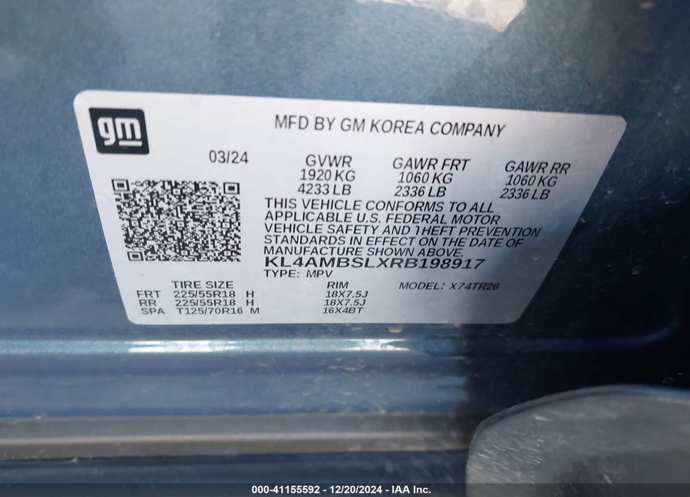 2024 BUICK ENCORE GX PREFERRED FWD VIN: KL4AMBSLXRB198917