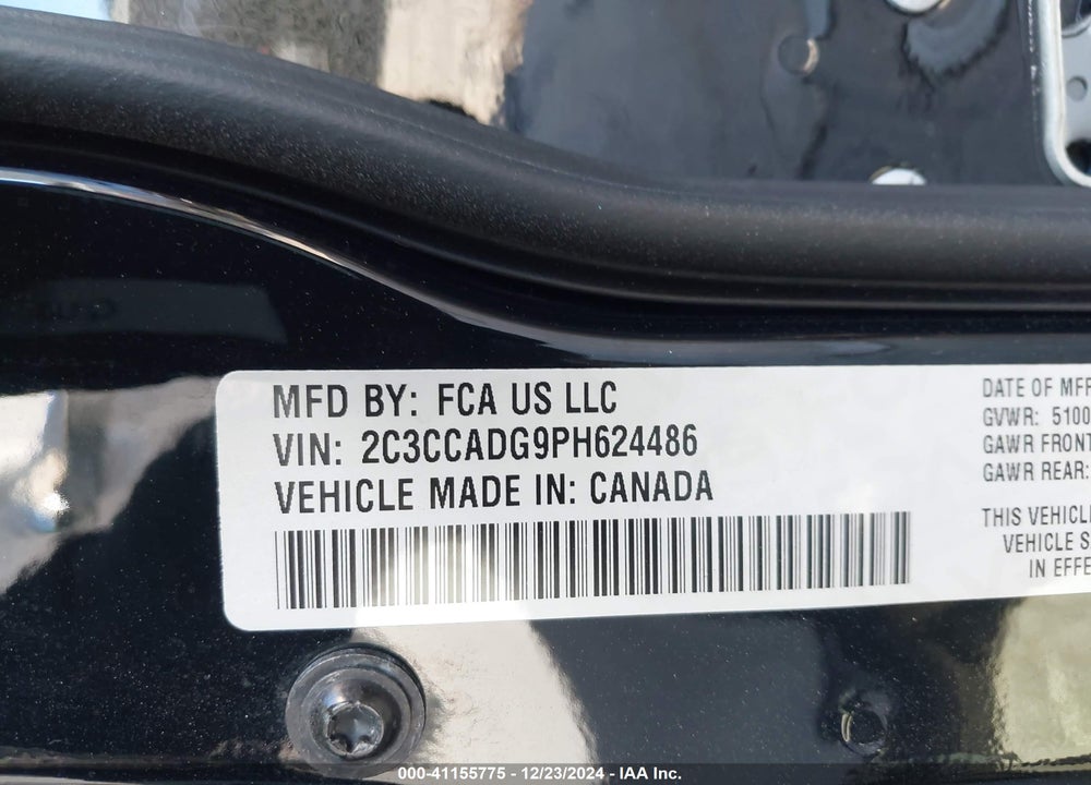 2023 CHRYSLER 300 VIN: 2C3CCADG9PH624486