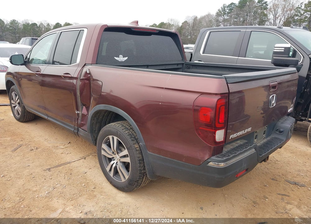 2017 HONDA RIDGELINE RTS VIN: 5FPYK3F40HB037675